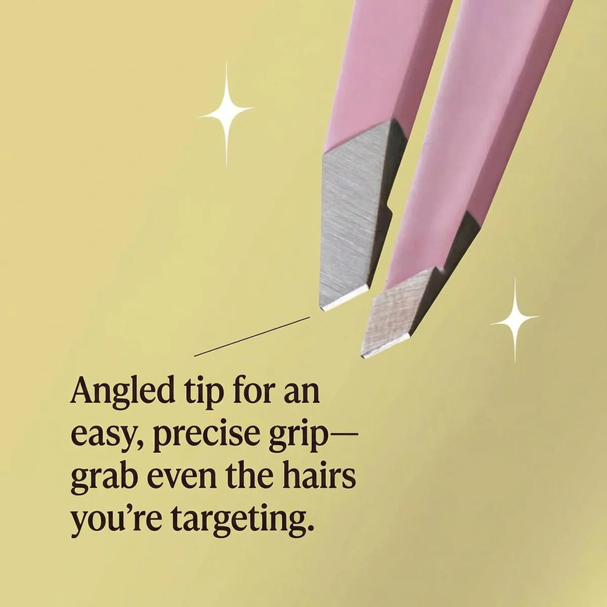 KAI Precision Slant-Tip Eyebrow Tweezers – Pink - Image 2