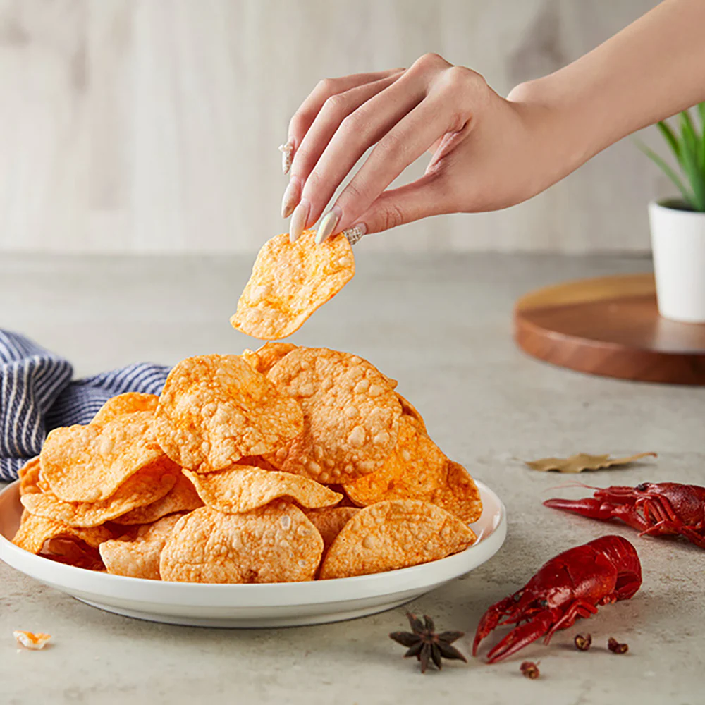 KAKA BBQ Shrimp Crackers - Classic Flavor, 120g - Image 2