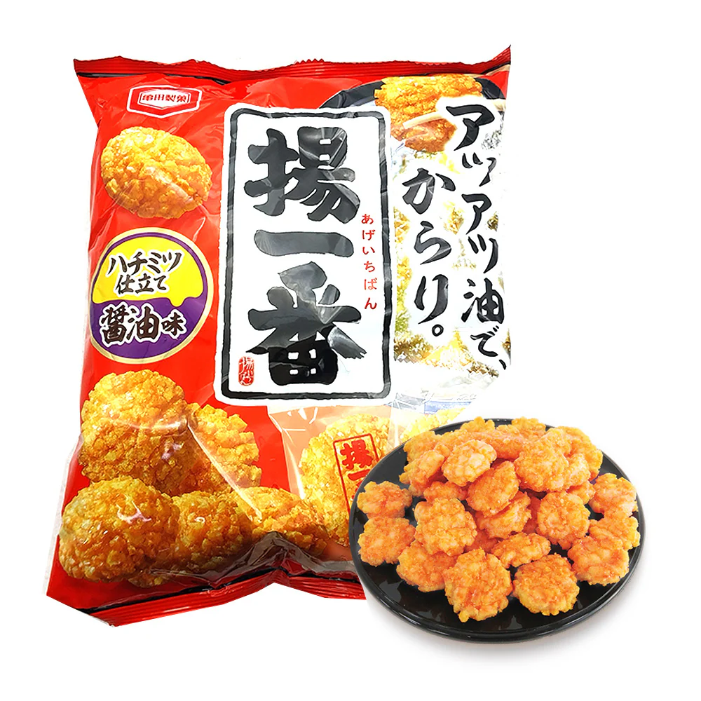 Kameda Soy Sauce Flavor Rice Crackers - 13 Pieces, 100g