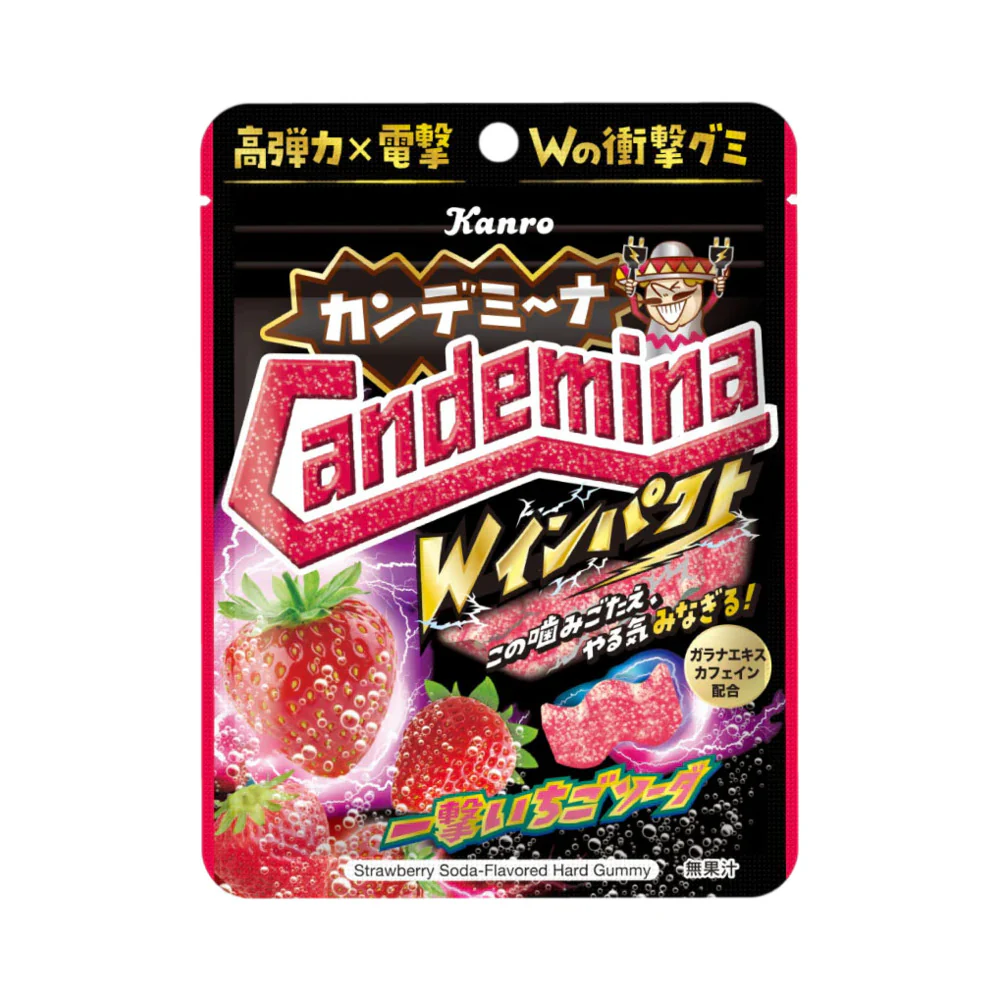 Kanro Candemina Strawberry Soda Hard Gummies 72g