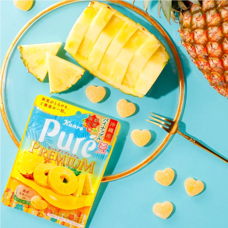 Kanro Pure Premium Pineapple Flavor Gummy - 54g - Image 2