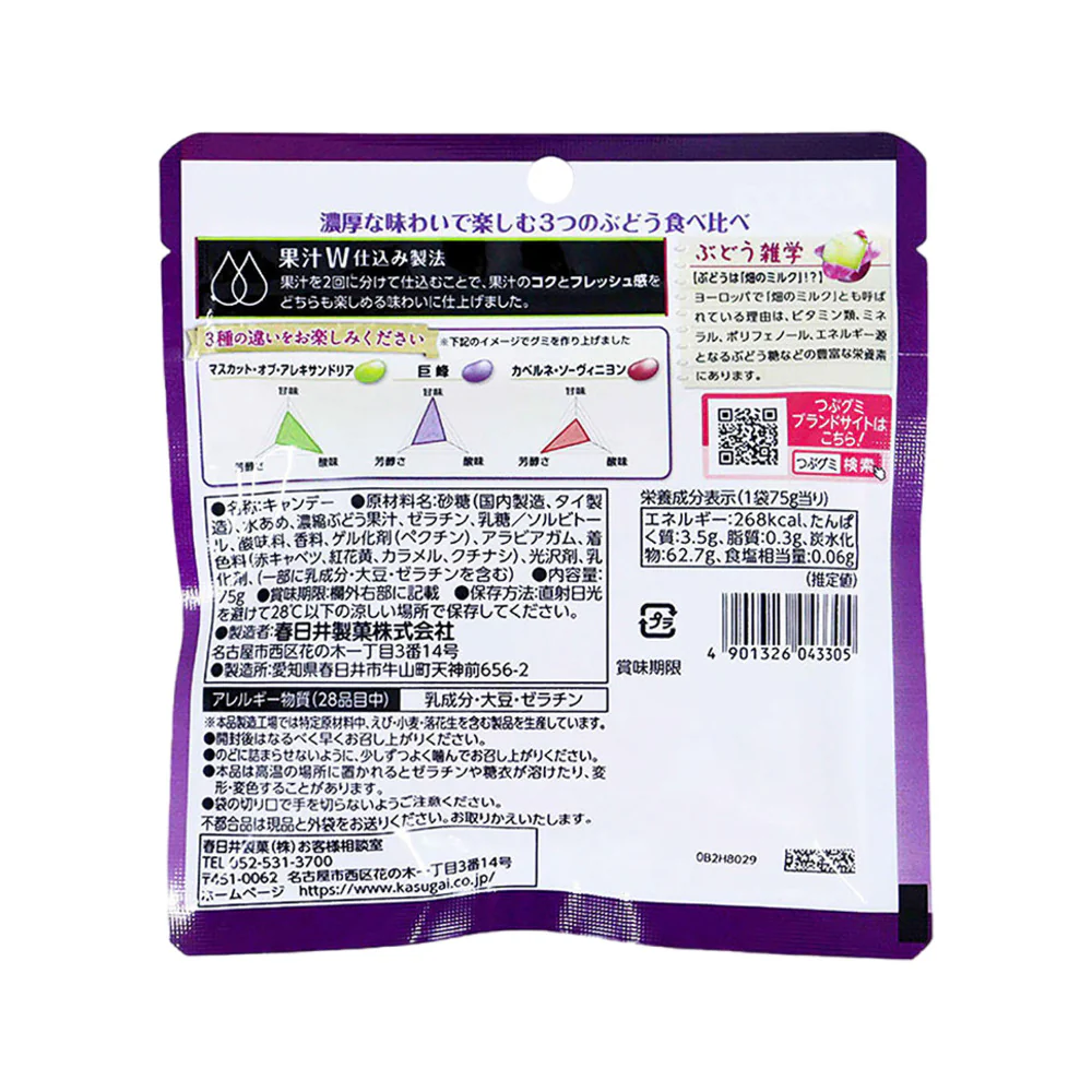 Kasugai Grape Flavored Gummies - 75g - Image 2