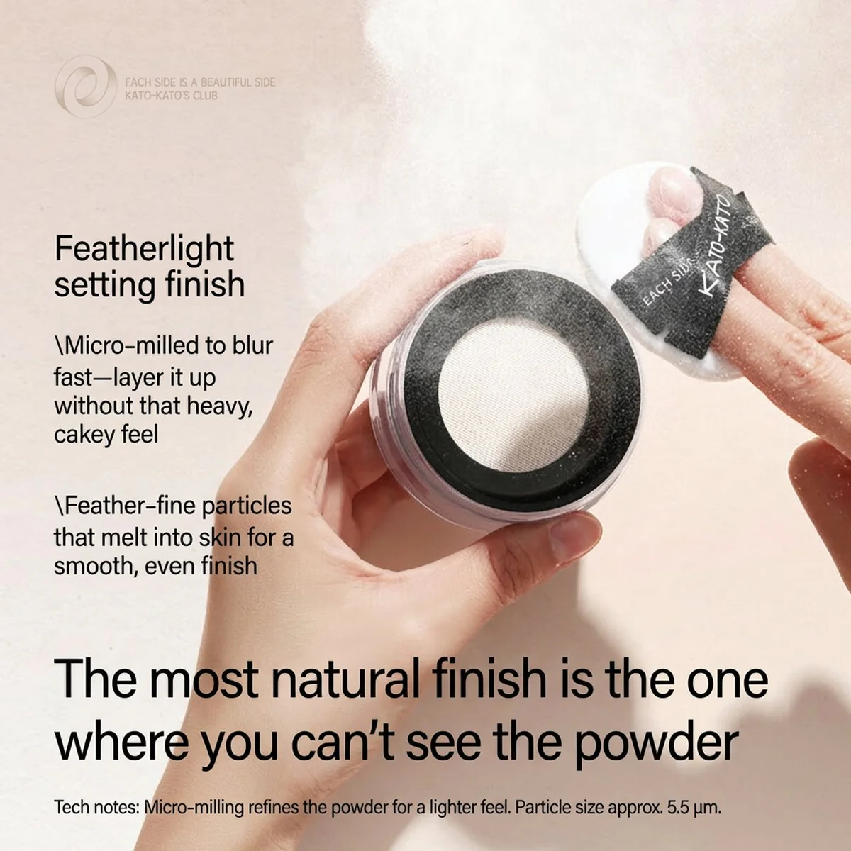 KATO Refresh Makeup Setting Powder #01 Nude - 6g - Image 4