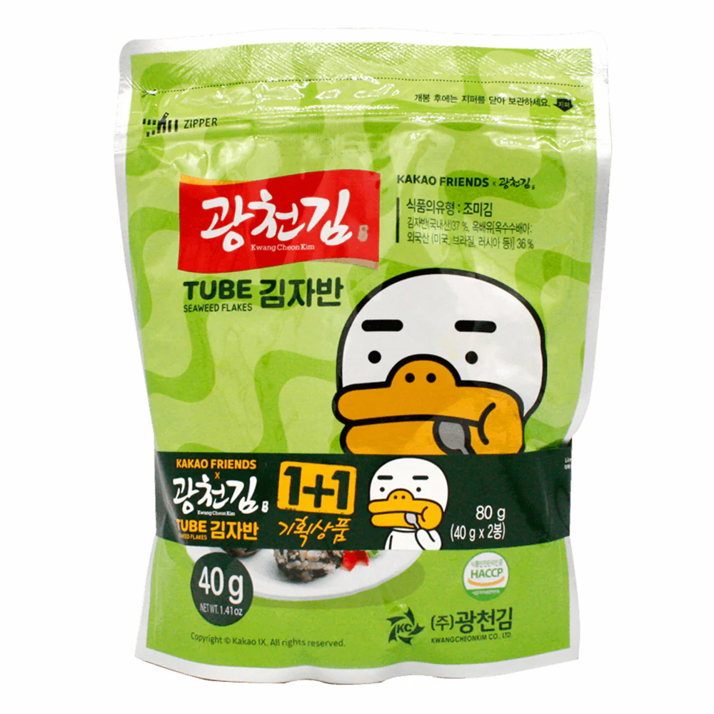 KCK Kakao Friends Seasoned Seaweed Flakes - 40g x 2 Packs