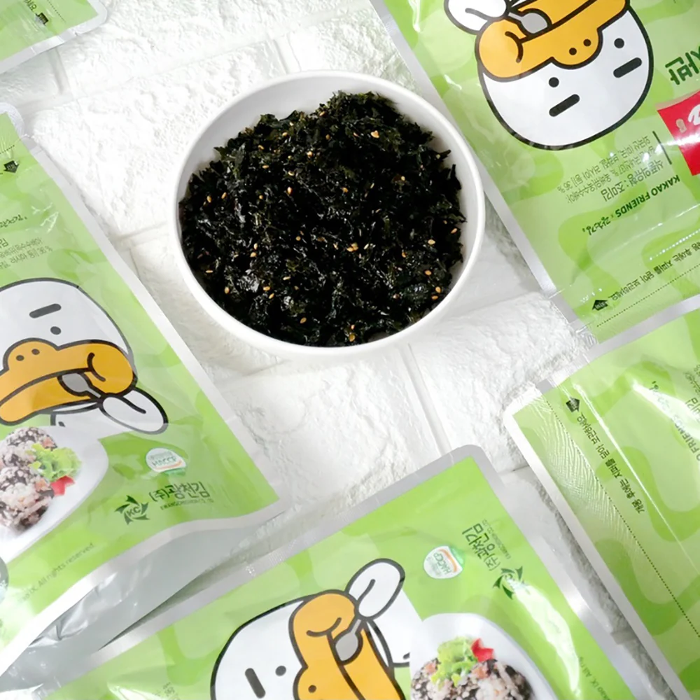 KCK Kakao Friends Seasoned Seaweed Flakes - 40g x 2 Packs - Image 2