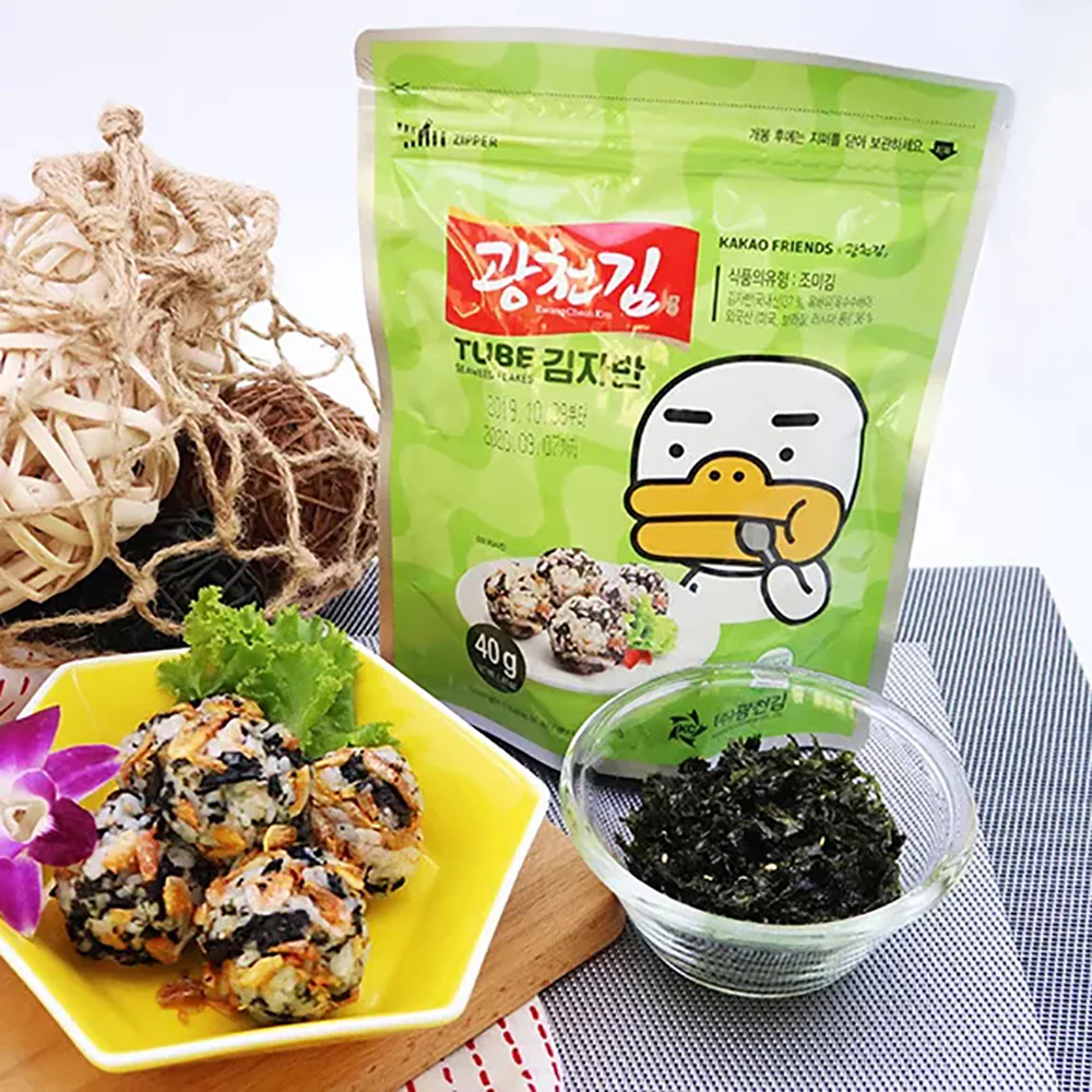 KCK Kakao Friends Seasoned Seaweed Flakes - 40g x 2 Packs - Image 3