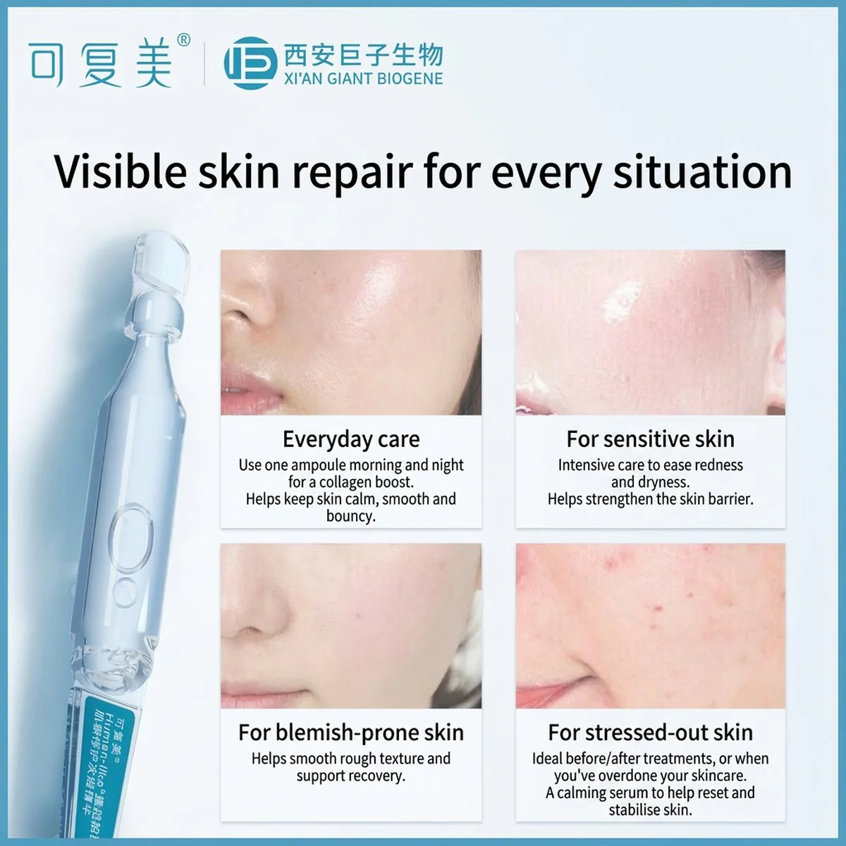 Kefumei Human-like Recombinant Collagen Repair Ampoule Serum – 1.5ml x 30 - Image 2
