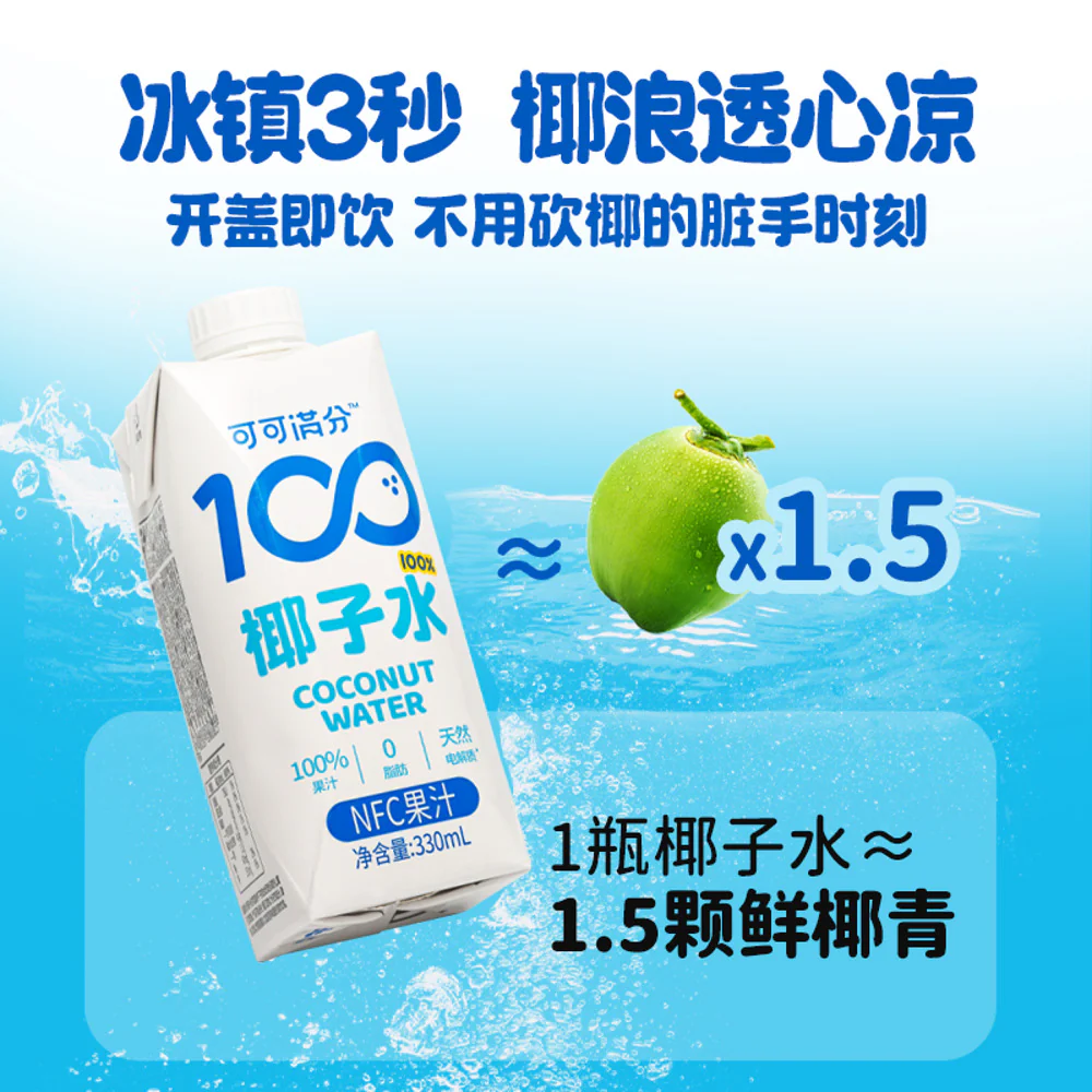 Keke Manfen 100% NFC Coconut Water 330ml x 12 - Image 4