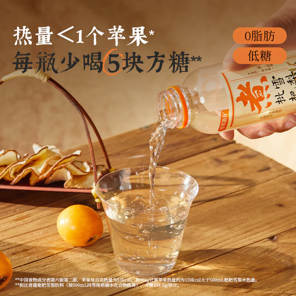 Keke Manfen Loquat & Snow Pear Drink 500ml x 15 – Traditional Chinese Herbal Tea - Image 2