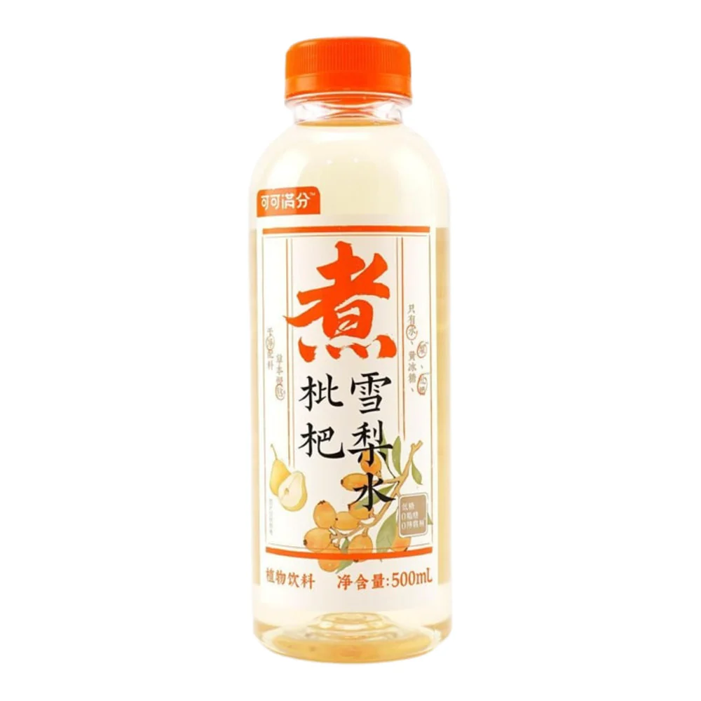 Keke Manfen Loquat & Snow Pear Herbal Tea Drink 500ml - Traditional Chinese Herbal Beverage