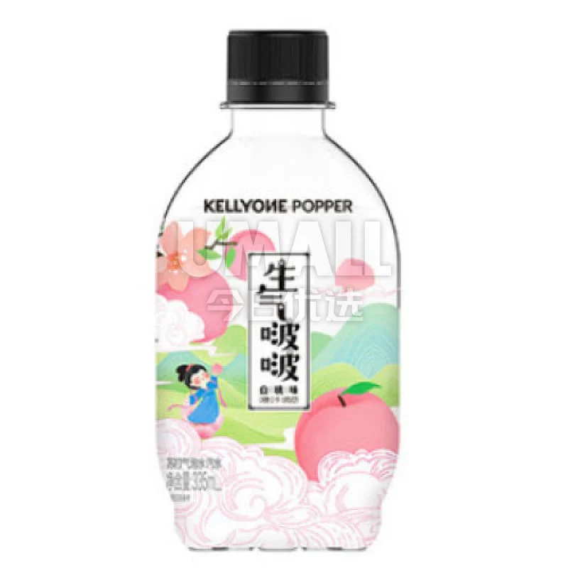 Kellyone Popper Peach Flavor Sparkling Water - 335ml - Image 2