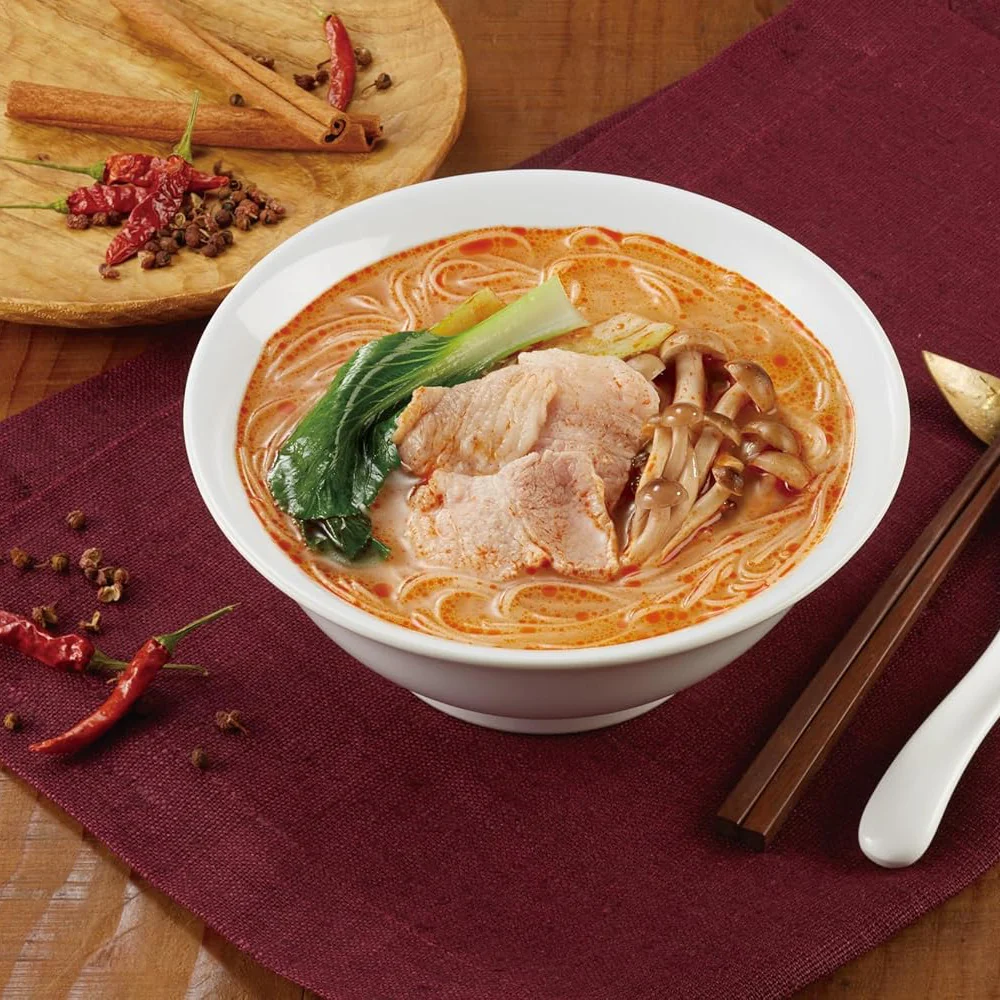 Kenmin Sichuan-Style Mala Soup Rice Vermicelli 77g - Spicy Numbing Broth - Image 2
