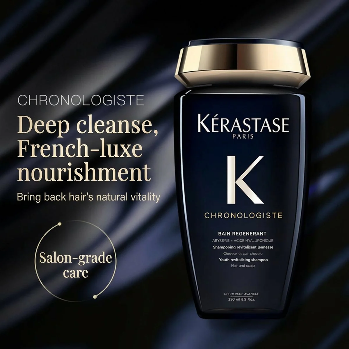 Kerastase Chronologiste Caviar Black Diamond Repair Set - 3 Pieces (Shampoo + Hair Mask + Hair Oil) - Image 5