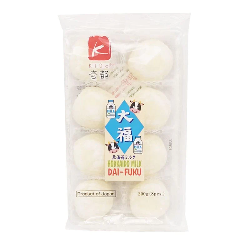 Kido Hokkaido Milk Daifuku Mochi - 8 Pieces, 200g