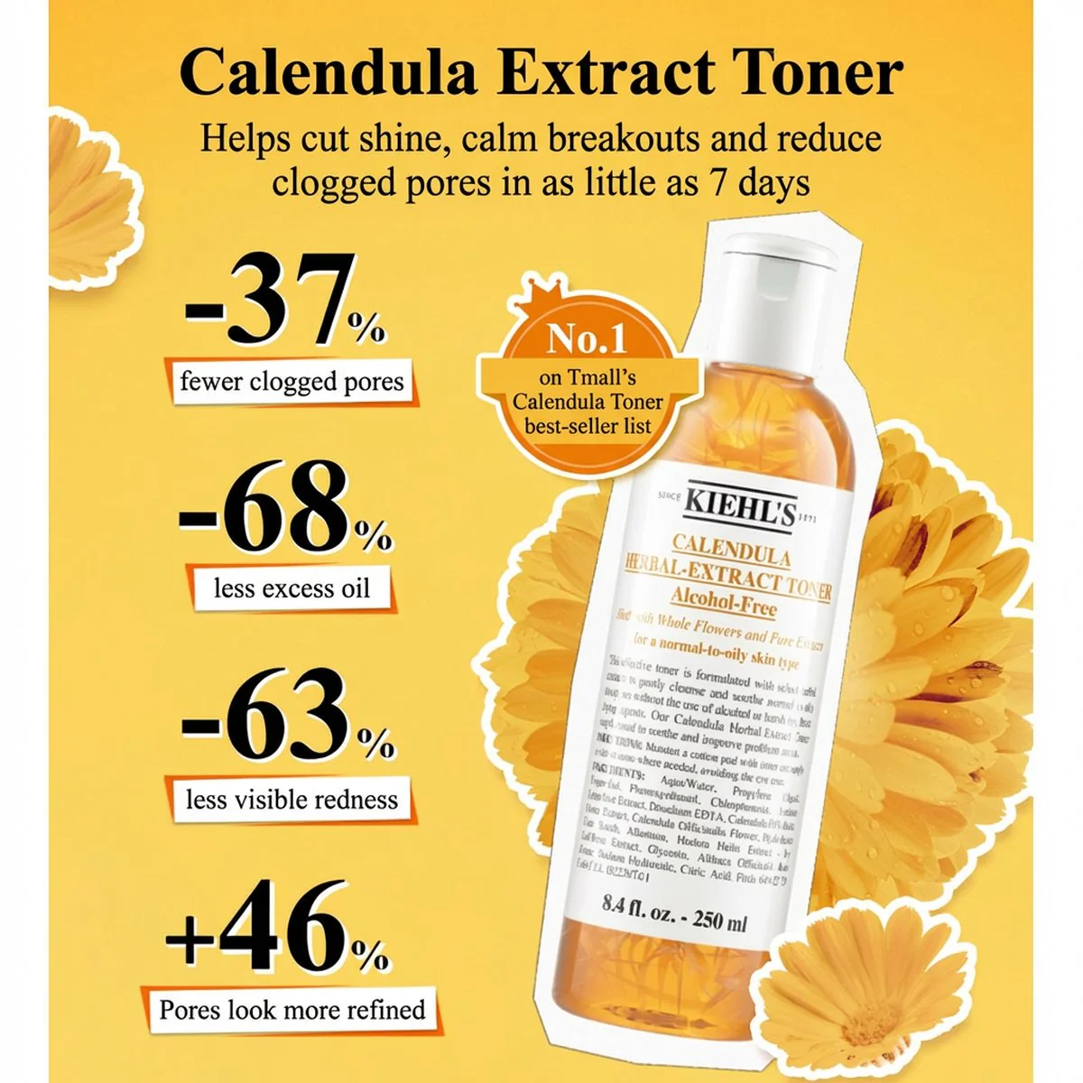 Kiehl's Calendula Herbal-Extract Toner - 500ml - Image 2