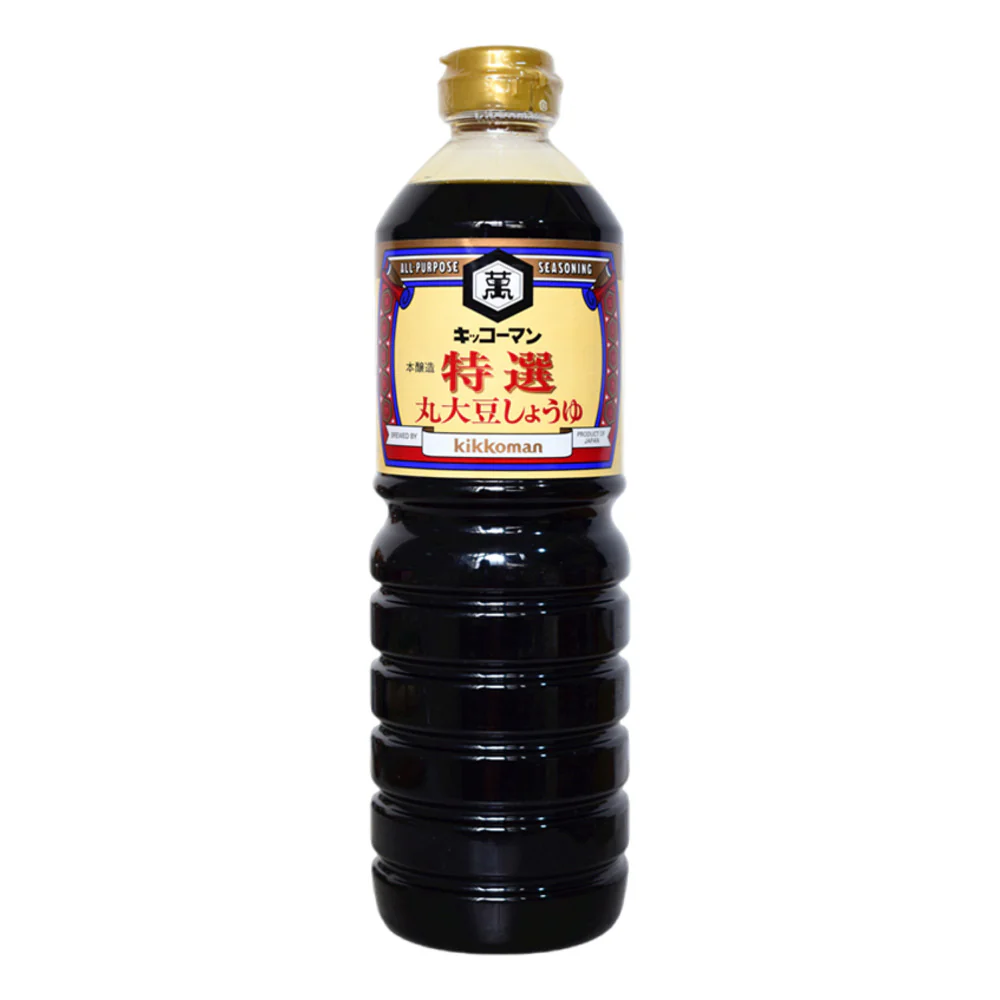 Kikkoman Premium Whole Soybean Soy Sauce 1L – Tokusen Marudaizu Naturally Brewed Japanese Shoyu - Image 3