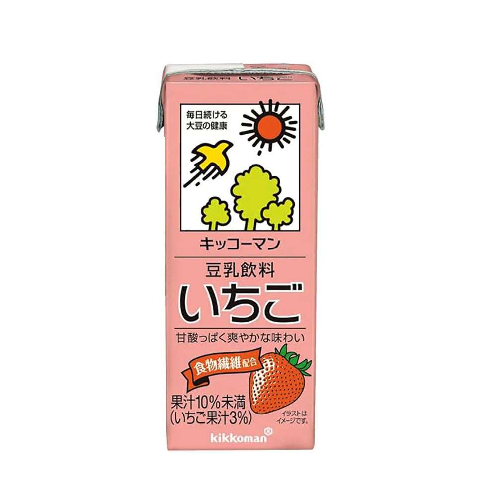 Kikkoman Soy Milk Drink - Strawberry Flavor 200ml