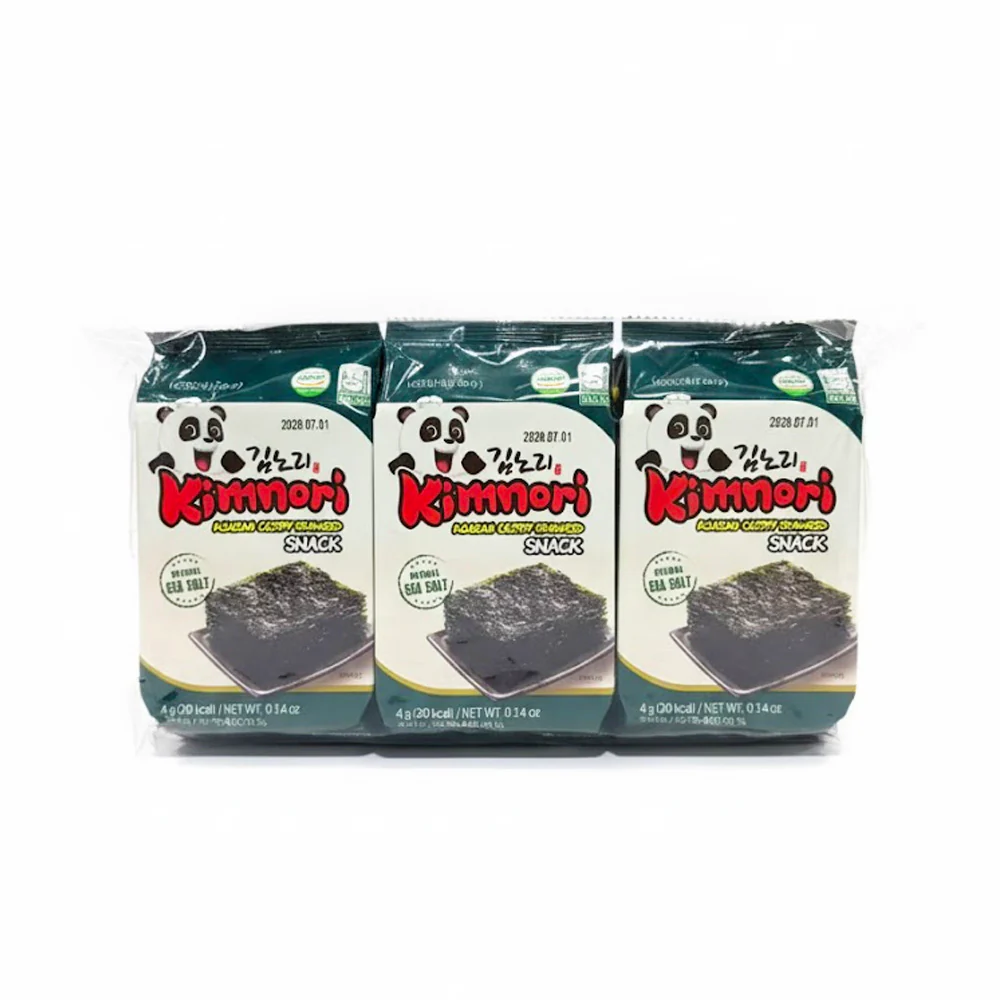 Kimnori Roasted Seaweed Snack – Original, 3 Packs (12g)