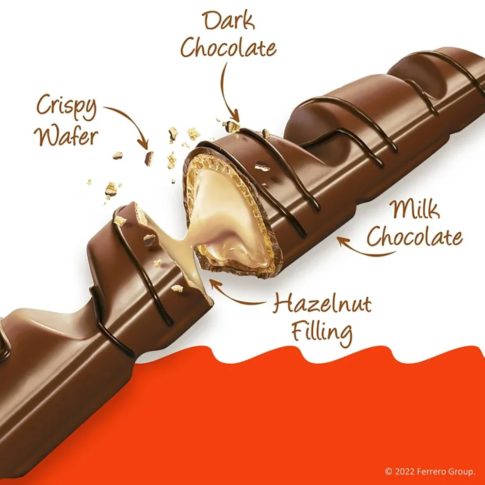 Kinder Bueno Milk Chocolate Hazelnut Wafer - 10 Pieces, 430g - Image 3