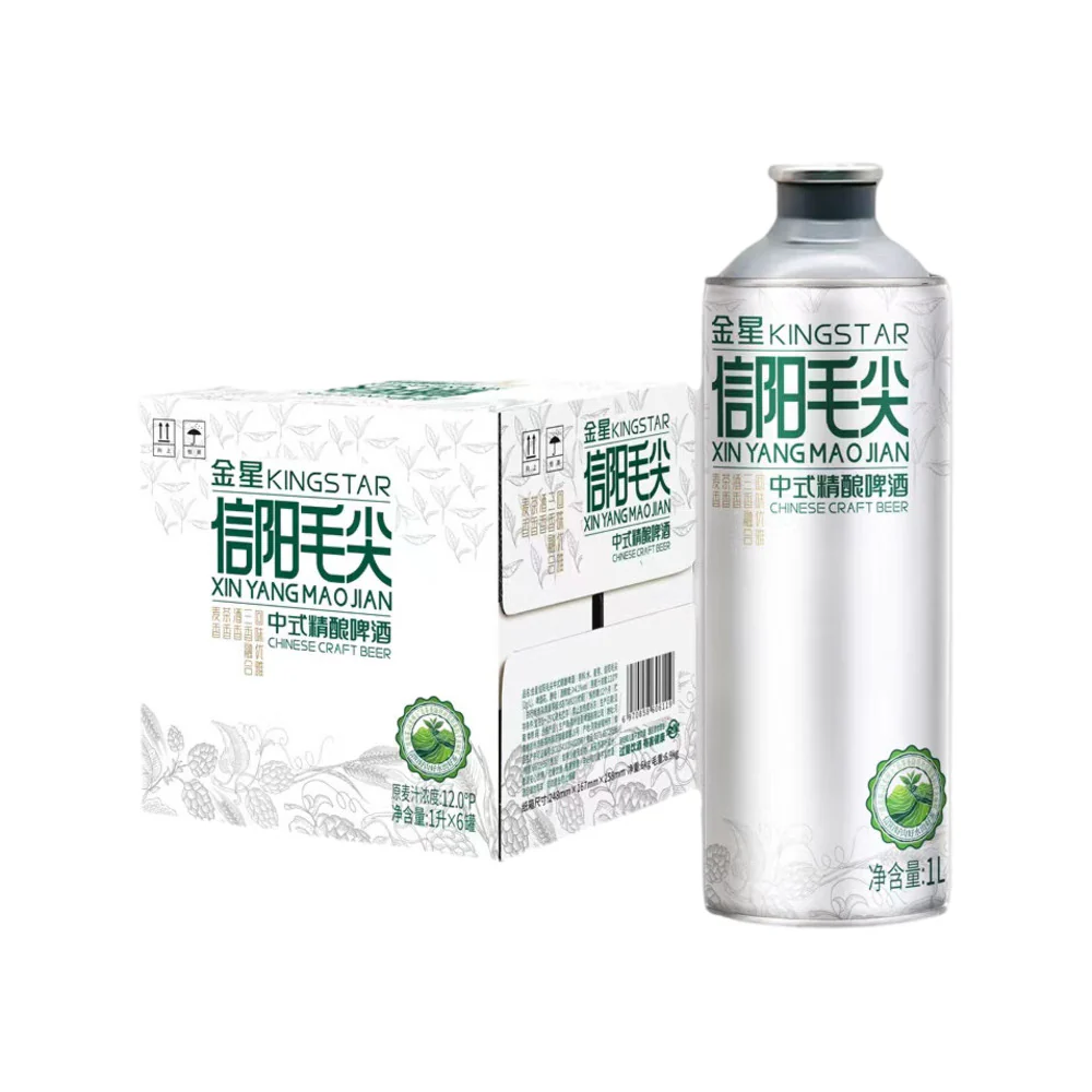 Kingstar Xin Yang Mao Jian Chinese Craft Beer 1L x 6 Bottles - Green Tea Lager