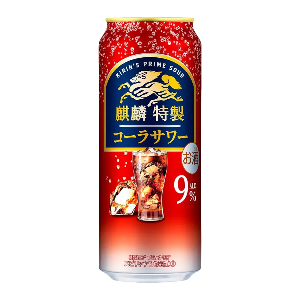 Kirin Prime Sour Cola Chuhai 9% ALC – 500ml Can - Japanese RTD Cocktail with Cola Flavor