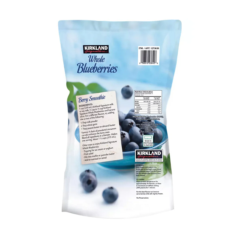 Kirkland Frozen Whole Blueberries - 2kg - Image 2