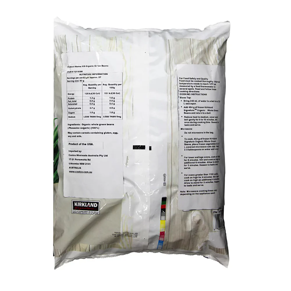 Kirkland Organic Whole Green Beans - 2.26kg - Image 4