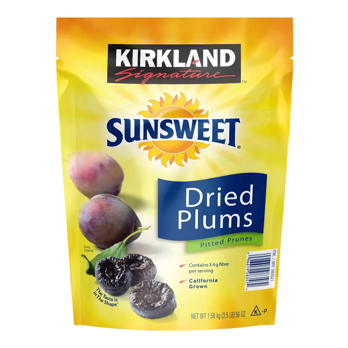 Kirkland Sunsweet Dried Plums - 1.58kg