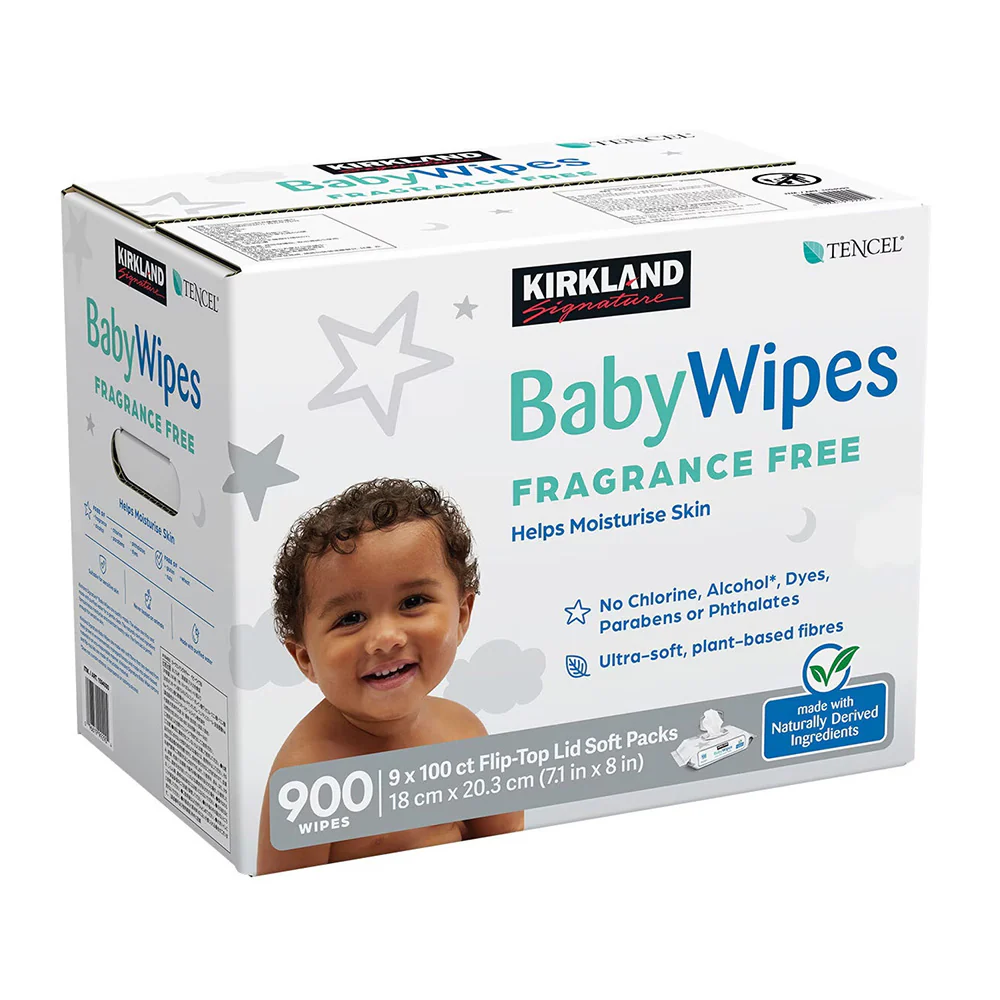 Kirkland Tencel Baby Wipes Fragrance Free - 900 Count