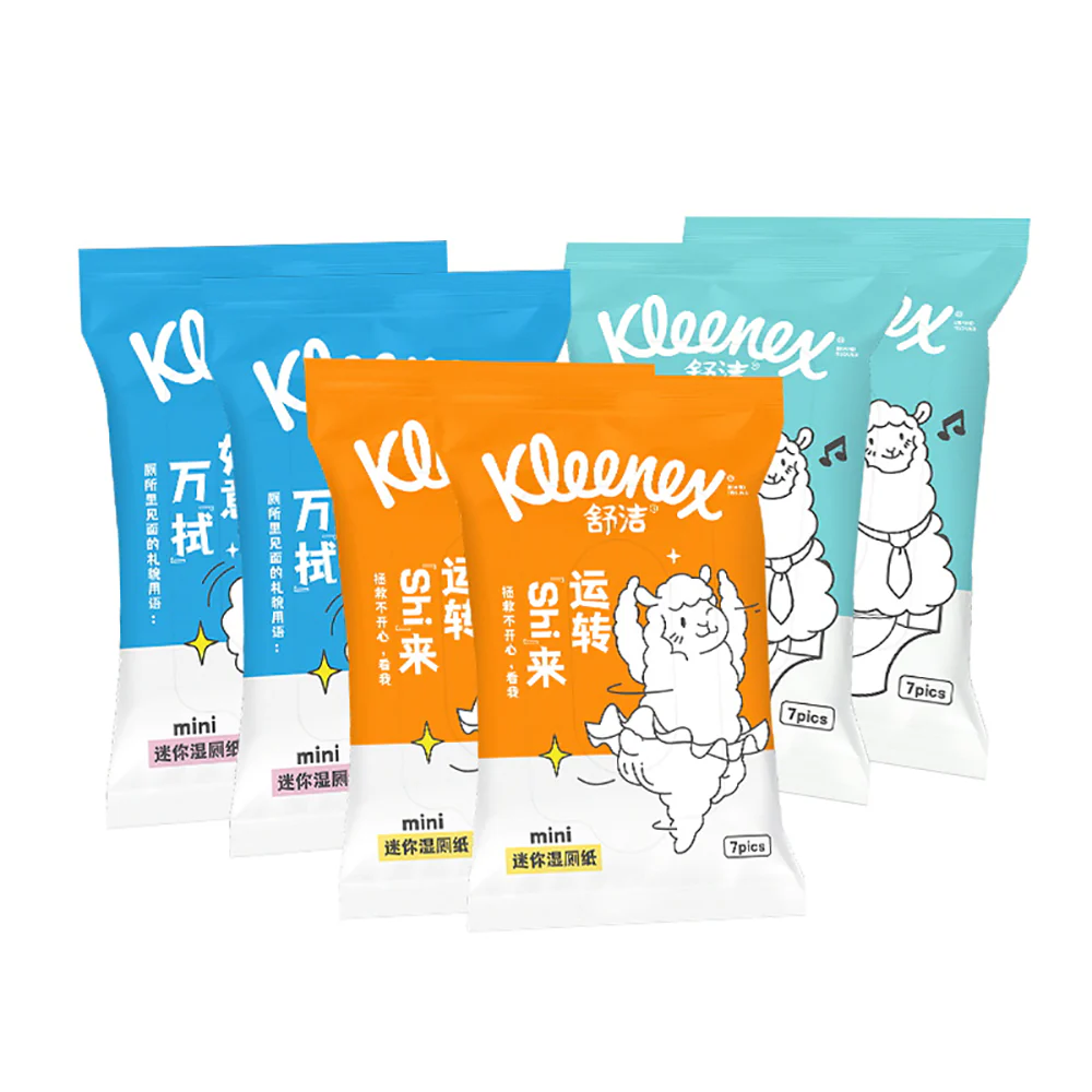 Kleenex Portable Wet Toilet Paper - 7 Sheets x 6 Packs