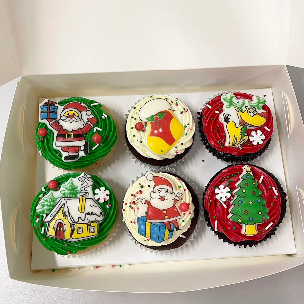 KNK Christmas Themed Cupcakes - 6 Pieces, 800g - Image 2