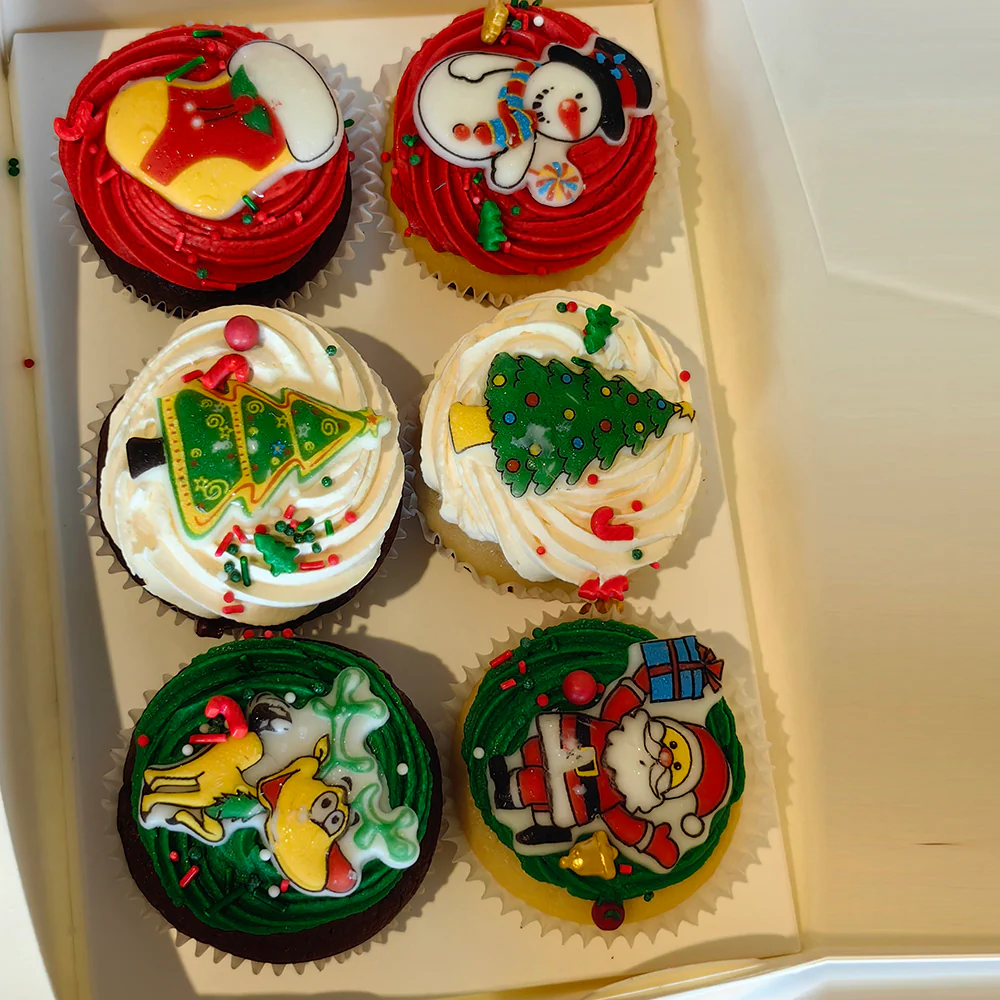 KNK Christmas Themed Cupcakes - 6 Pieces, 800g - Image 5