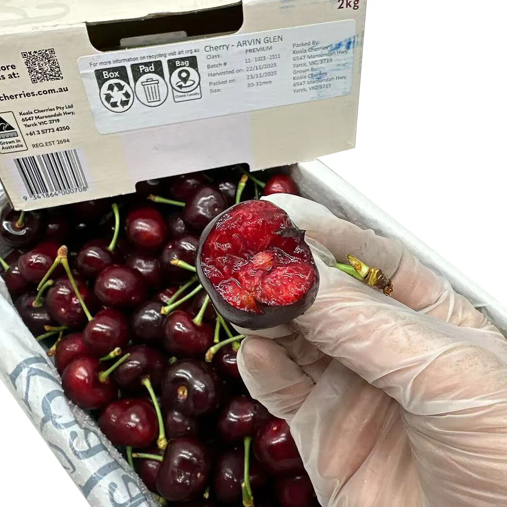Koala Cherries Arvin Glen Premium Australian Cherries 30–32mm Gift Box ~2kg - Image 4