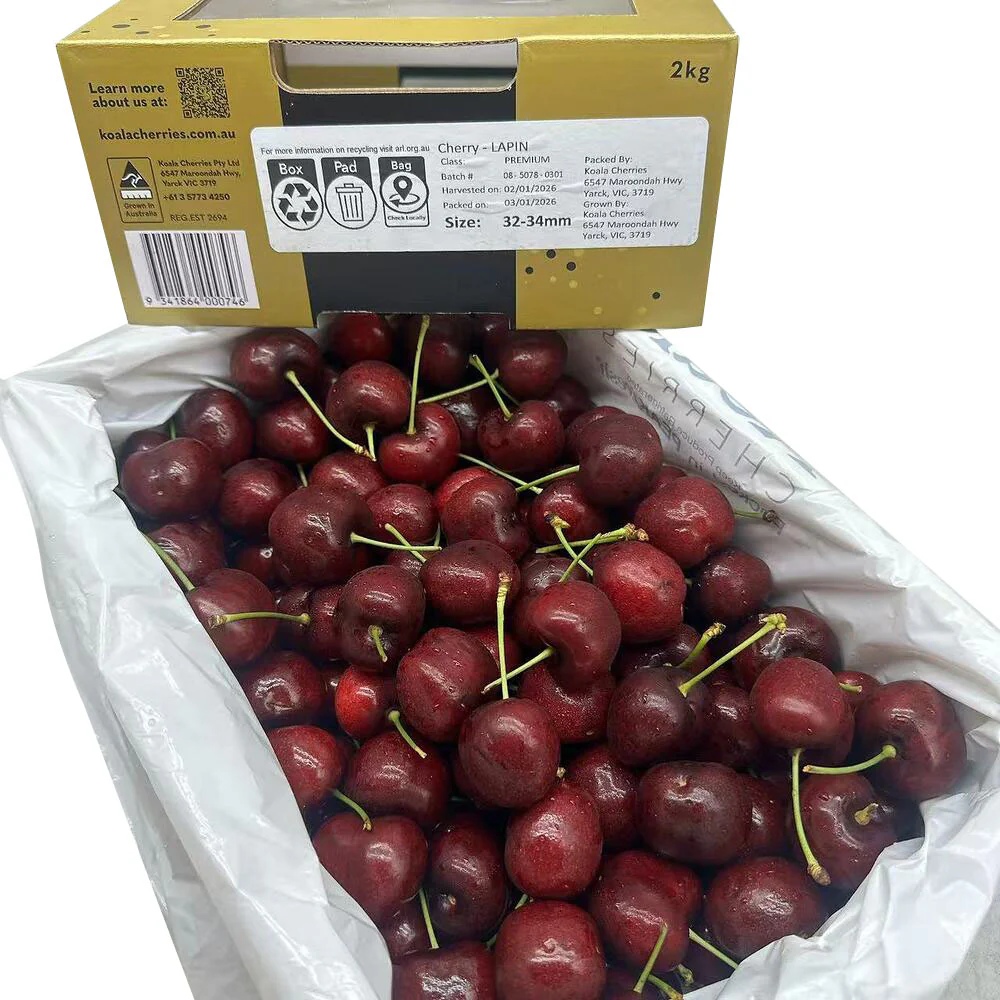 Koala Cherries Lapin Premium Cherries Gift Box 2kg (32–34mm)