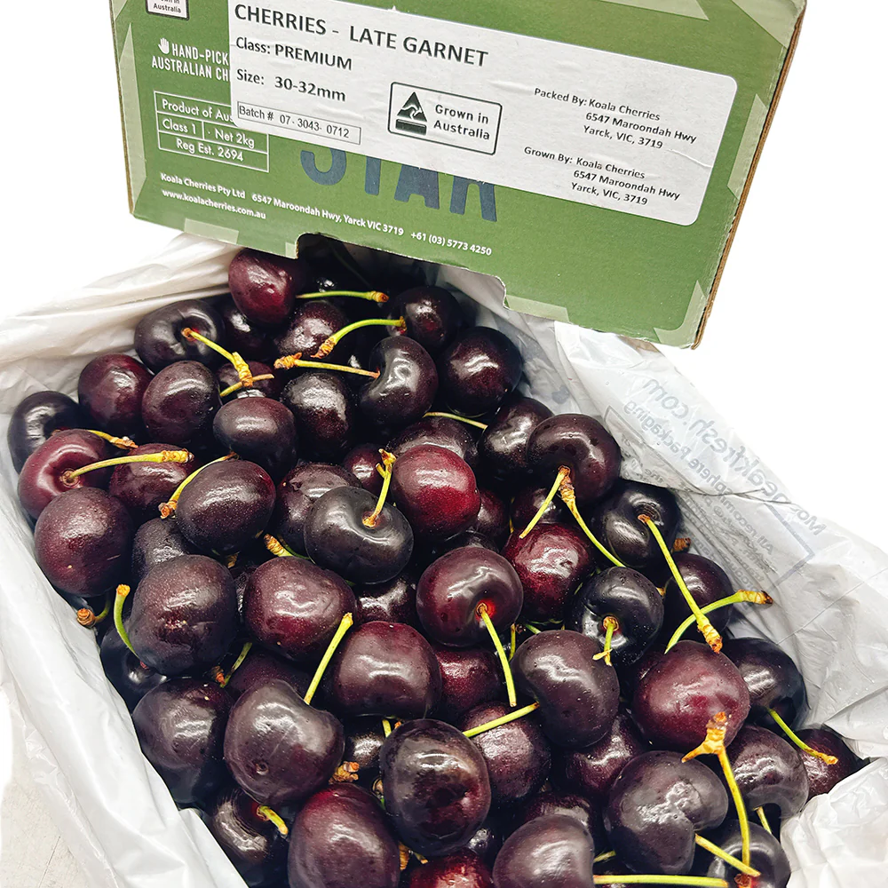 Koala Handpicked Black Pearl Cherries Gift Box - 2kg - Image 3