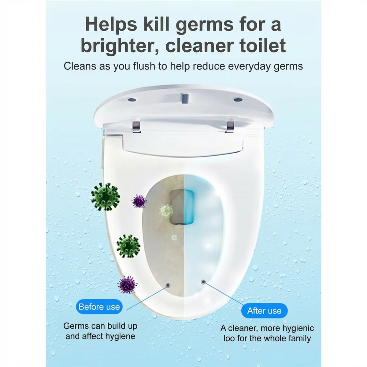 Kobayashi Bluelet Drop-In Toilet Tank Cleaner - Herbal Scent, Long-Lasting 120g - In-Tank Toilet Bowl Cleaner Tablet - Image 3