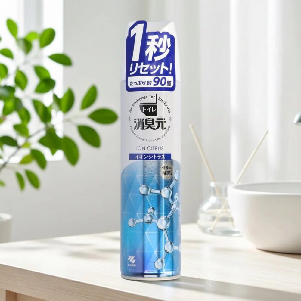 Kobayashi Shoshugen Ion Citrus Deodorising Air Freshener Spray 280ml - Image 2