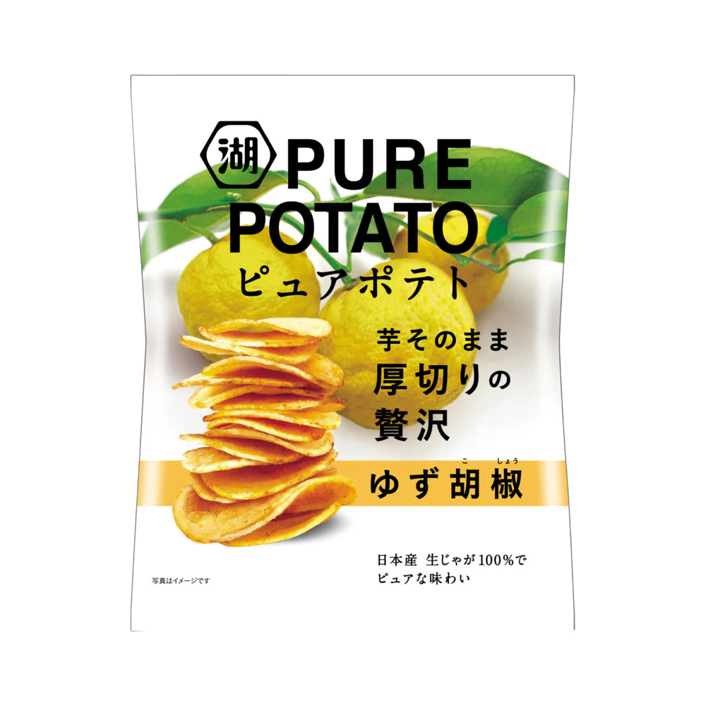 Koikeya Pure Potato Thick-Cut Potato Chips Yuzu Kosho 52g - Yuzu Pepper Flavor
