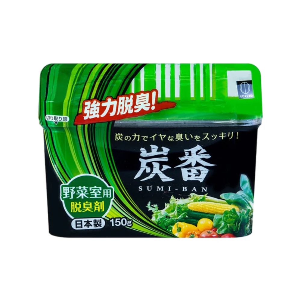 Kokubo Sumi-Ban Charcoal Fridge Deodoriser for Vegetable Drawer 150g