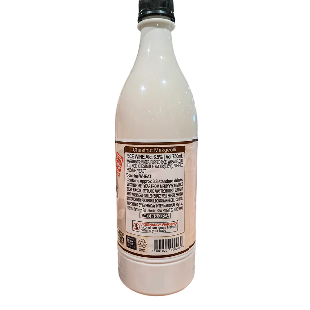 Korean Chestnut Flavored Makgeolli 6.5% Alcohol - 750ml - Image 2