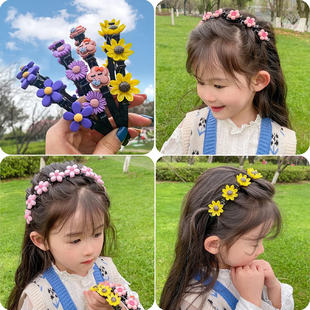 Korean Children's Hair Accessories - Sunflower Pattern Headband - Image 2