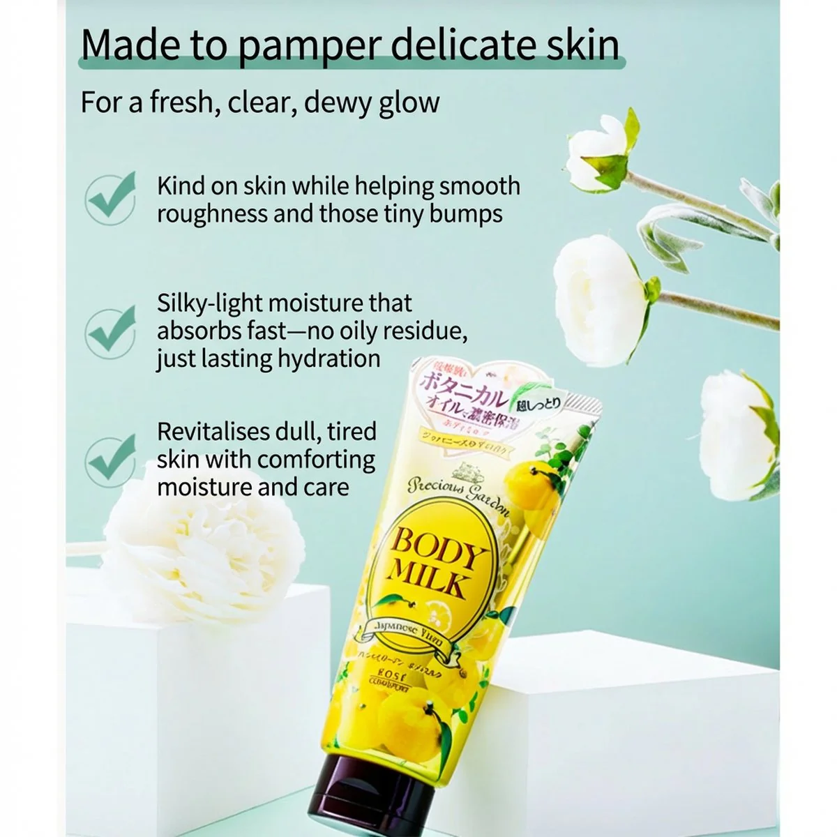 Kose Precious Garden Body Milk - Japanese Yuzu Scent, 200g - Image 4