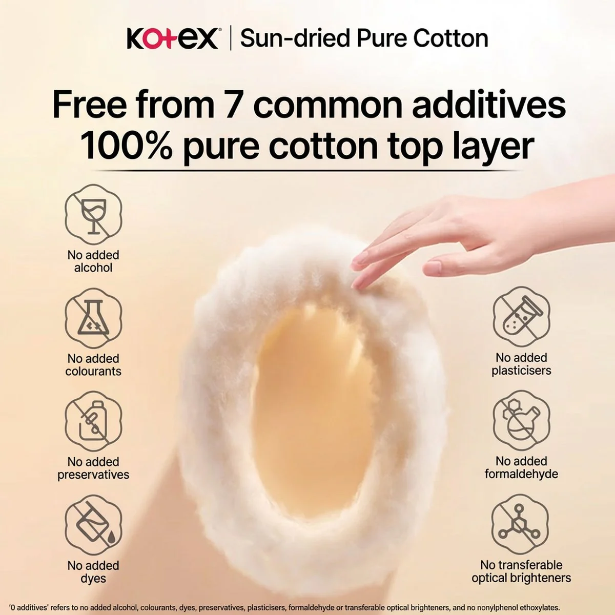 Kotex Premium Selection Cotton Pantyliners 150mm - 20 Liners - Ultra-Thin Daily Liners - Image 3