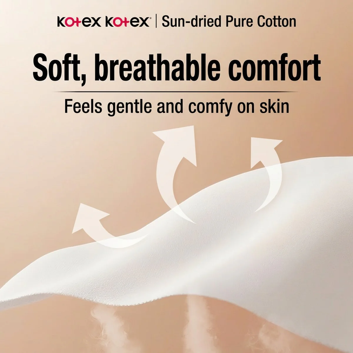 Kotex Sunshine Cotton Ultra Thin Overnight Pads 350mm – 4 Pads - Image 3
