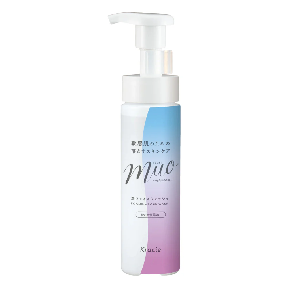 Kracie Muo Amino Acid Foaming Face Wash 200ml – High Moisture Cleanser for Sensitive Skin