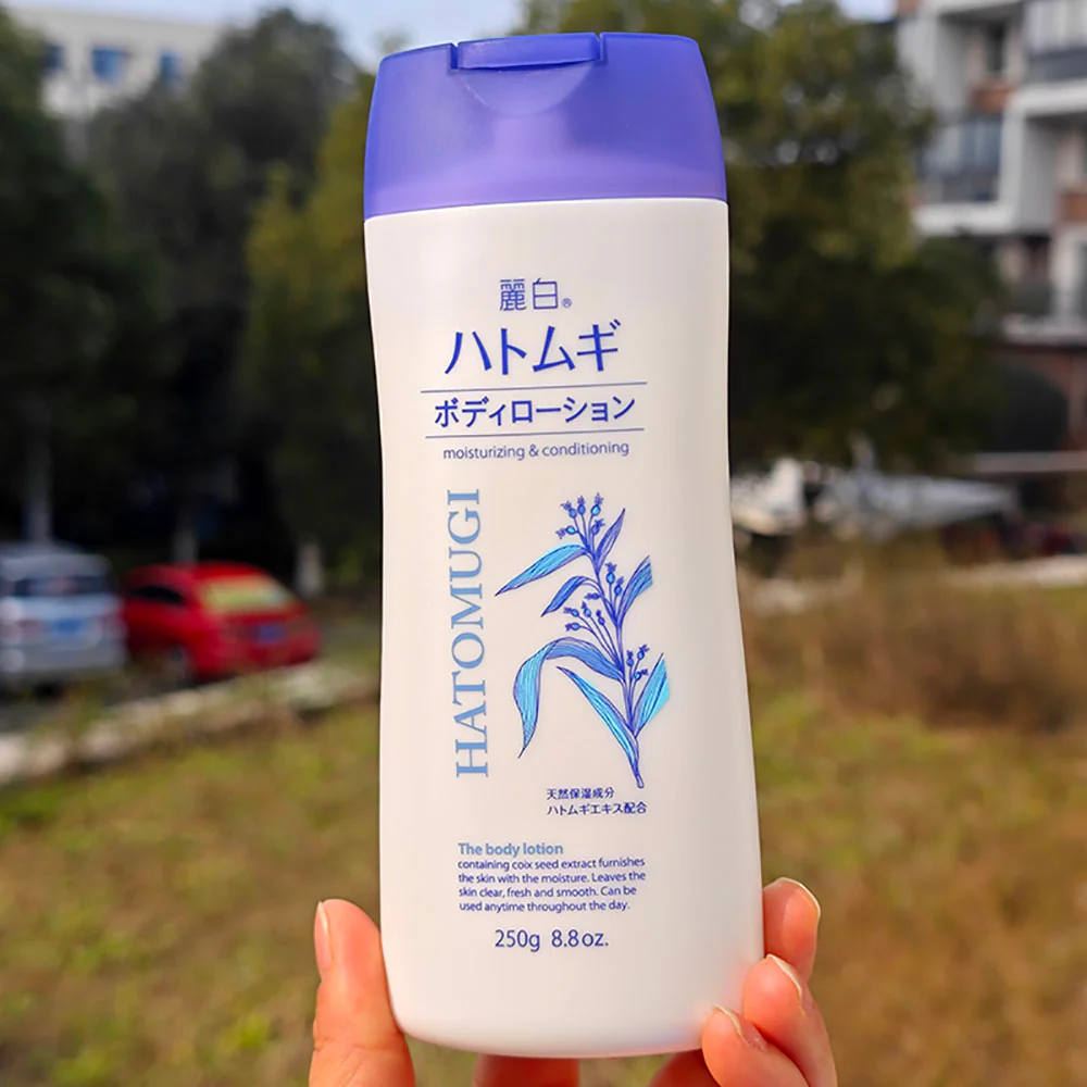 Kumano Yushi Reihaku Hatomugi Body Lotion - 250g - Image 3