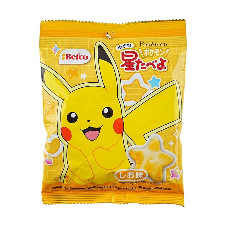 Kuriyama Pokemon Pikachu Star-Shaped Salt Biscuits 17g