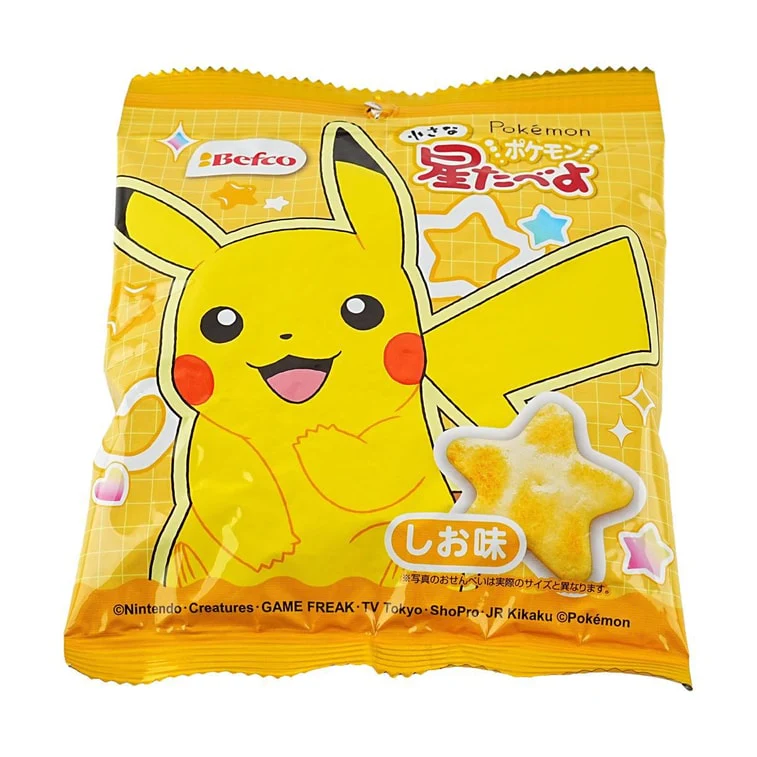 Kuriyama Pokemon Pikachu Star-Shaped Salt Biscuits 17g - Image 2