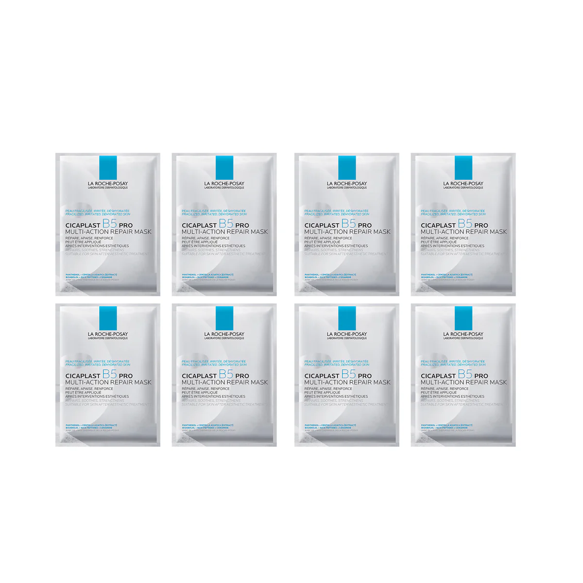 La Roche-Posay Cicaplast Baume B5 Pro Multi-Purpose Repairing Moisturizing Face Mask 25gX8Pack