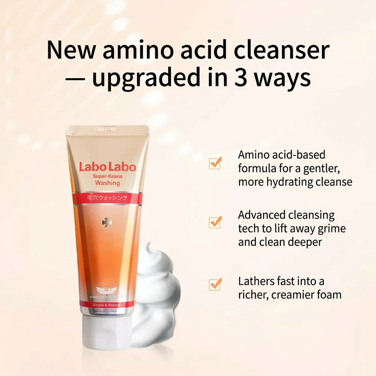 Labo Labo Super-Keana Amino Acid Foam Cleanser - 120g - Image 2